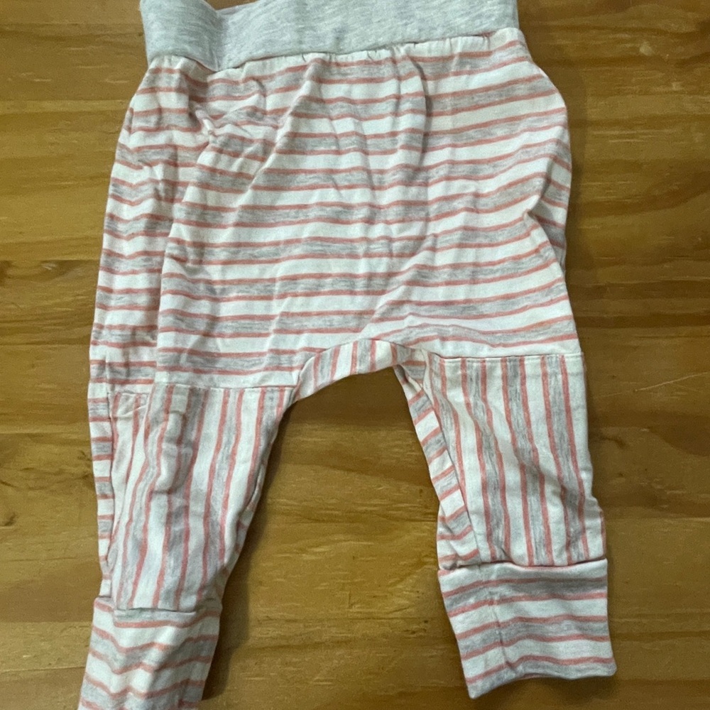 Patagonia Baby Pants with Pink and White Stripes